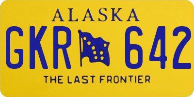 AK license plate GKR642