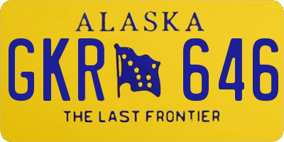 AK license plate GKR646