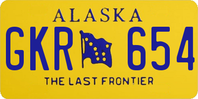 AK license plate GKR654