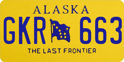 AK license plate GKR663