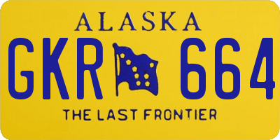 AK license plate GKR664