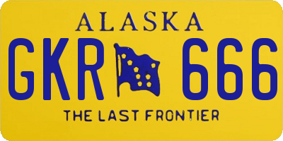 AK license plate GKR666