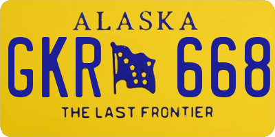 AK license plate GKR668