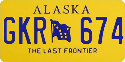 AK license plate GKR674