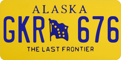 AK license plate GKR676