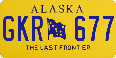 AK license plate GKR677