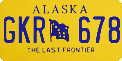 AK license plate GKR678