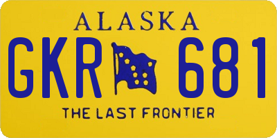 AK license plate GKR681