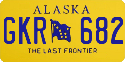 AK license plate GKR682