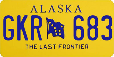 AK license plate GKR683