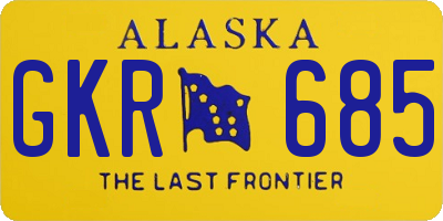 AK license plate GKR685