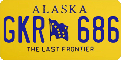 AK license plate GKR686