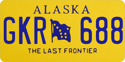 AK license plate GKR688