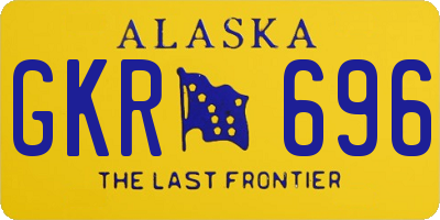 AK license plate GKR696