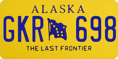 AK license plate GKR698