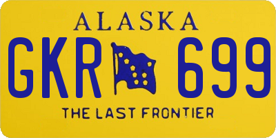 AK license plate GKR699