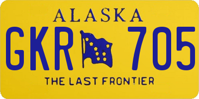 AK license plate GKR705