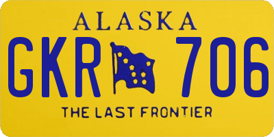 AK license plate GKR706