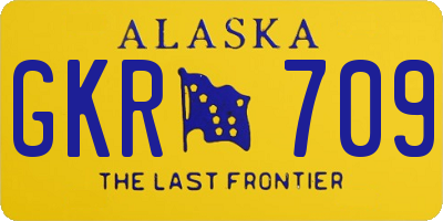 AK license plate GKR709