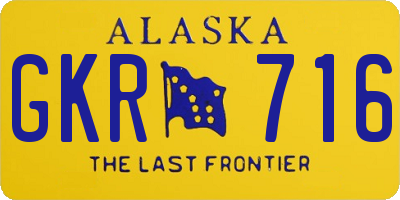 AK license plate GKR716