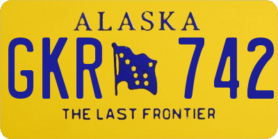 AK license plate GKR742
