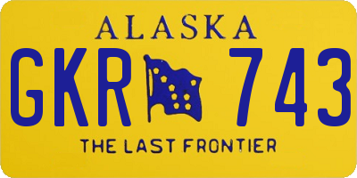 AK license plate GKR743