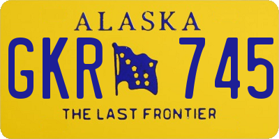 AK license plate GKR745