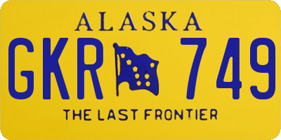 AK license plate GKR749