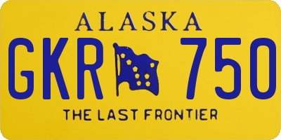 AK license plate GKR750