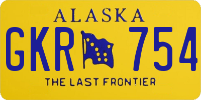 AK license plate GKR754
