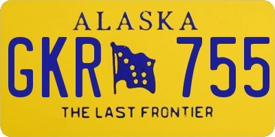 AK license plate GKR755