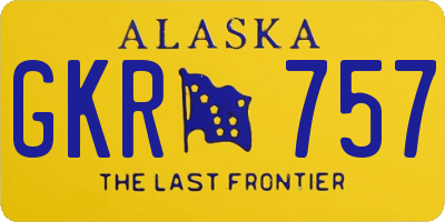 AK license plate GKR757