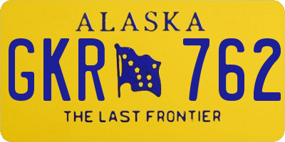 AK license plate GKR762