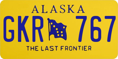 AK license plate GKR767