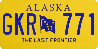 AK license plate GKR771