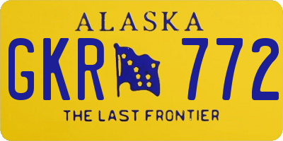 AK license plate GKR772