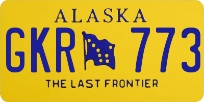 AK license plate GKR773