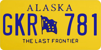 AK license plate GKR781