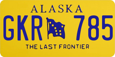 AK license plate GKR785