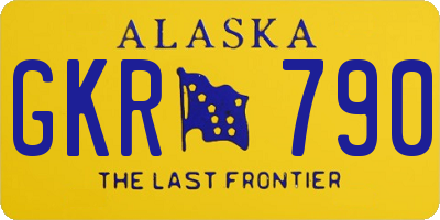 AK license plate GKR790
