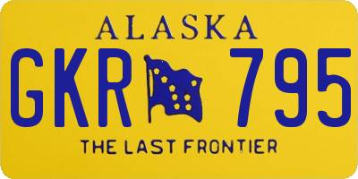 AK license plate GKR795