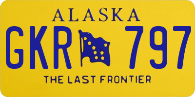 AK license plate GKR797