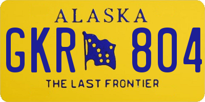 AK license plate GKR804