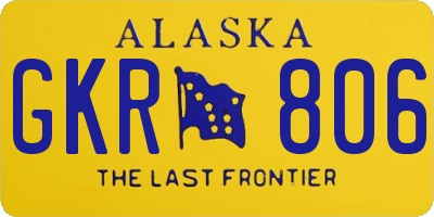 AK license plate GKR806