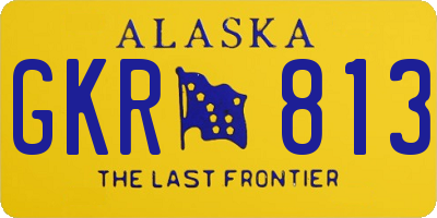AK license plate GKR813