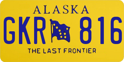 AK license plate GKR816