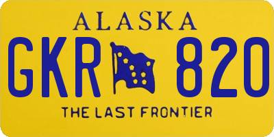 AK license plate GKR820