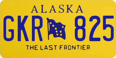 AK license plate GKR825