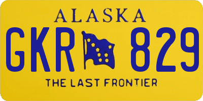 AK license plate GKR829