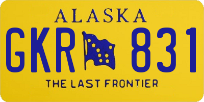 AK license plate GKR831